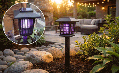 2-in-1 Solar Powered Mosquito Zapper & Garden Stake Light（Eco-Friendly）