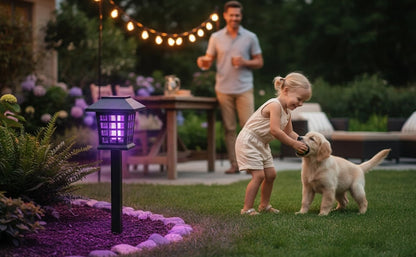 2-in-1 Solar Powered Mosquito Zapper & Garden Stake Light（Eco-Friendly）