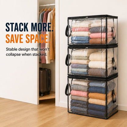 🔥Buy 2 get 1 free today!📦Large Heavy-Duty Thick Plastic Clear Storage Bag for Clothes, Moving & Storage