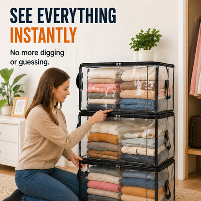 🔥Buy 2 get 1 free today!📦Large Heavy-Duty Thick Plastic Clear Storage Bag for Clothes, Moving & Storage