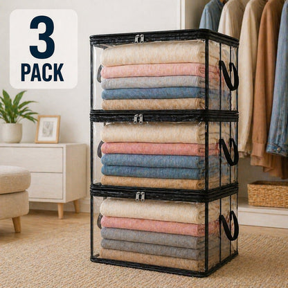 🔥Buy 2 get 1 free today!📦Large Heavy-Duty Thick Plastic Clear Storage Bag for Clothes, Moving & Storage