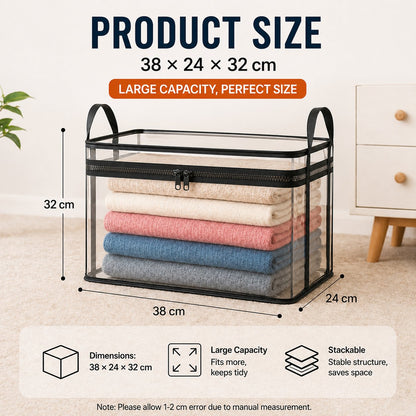 🔥Buy 2 get 1 free today!📦Large Heavy-Duty Thick Plastic Clear Storage Bag for Clothes, Moving & Storage
